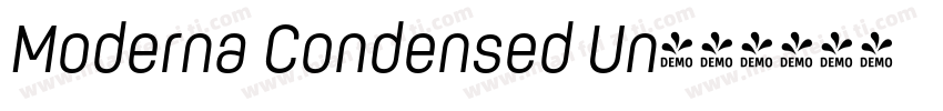 Moderna Condensed Un字体转换